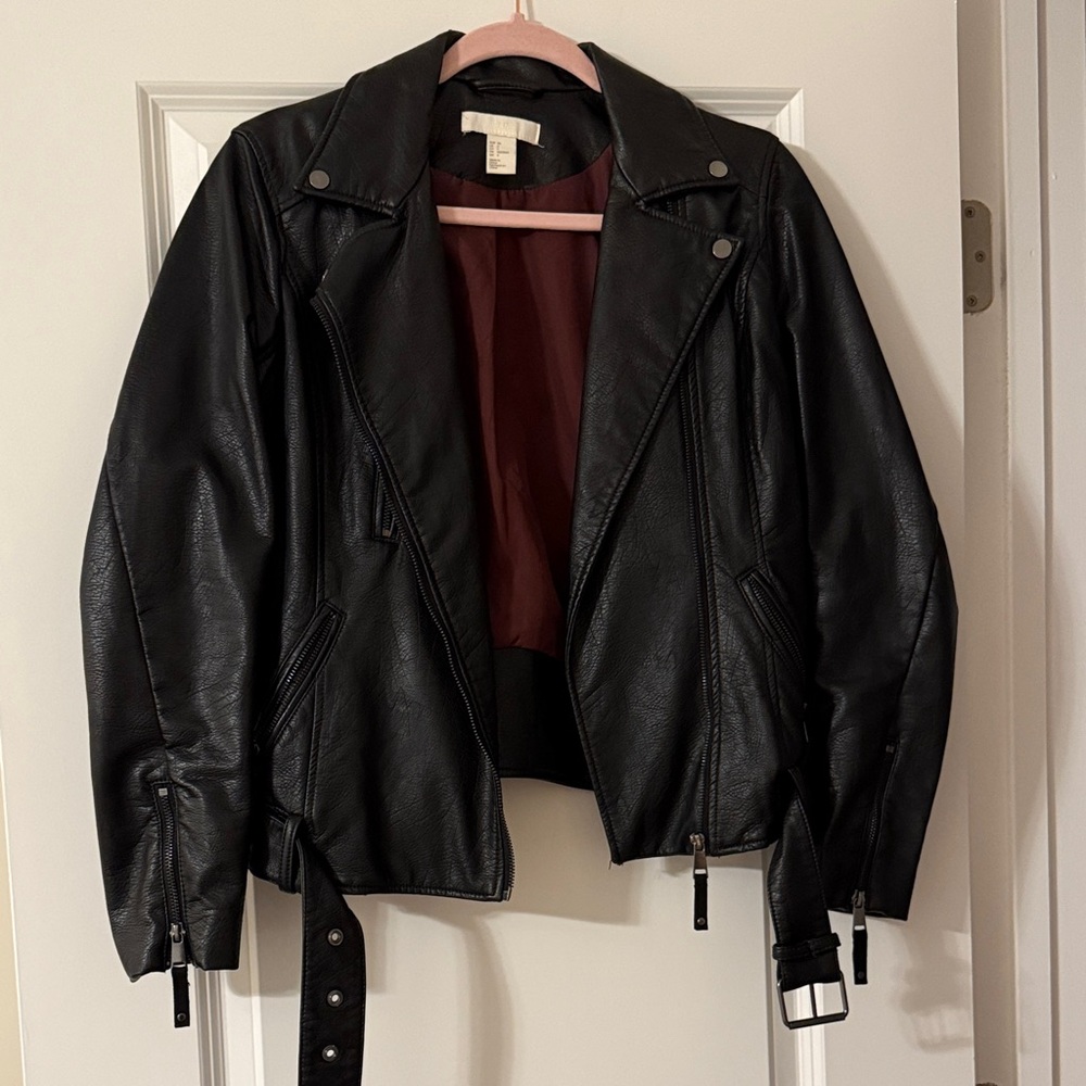 Women's Black Faux Leather Jacket